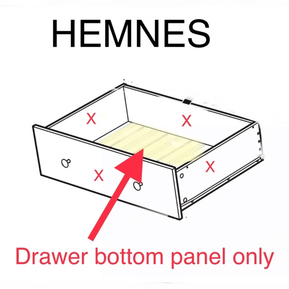 IKEA bottom of the drawer panels replacement part for HEMNES 8-drawer dresser - Picture 1 of 4